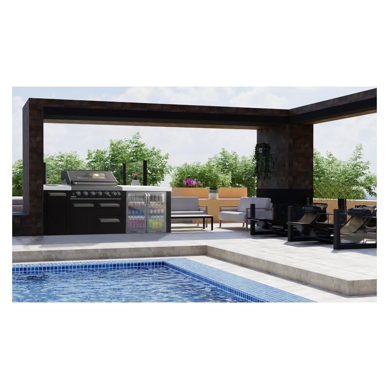 Everdure Oasis Outdoor Kitchen 6 Burner Sink and Beverage Cooler
