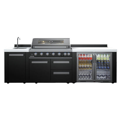 Everdure Oasis Outdoor Kitchen 6 Burner Sink with Tropical Beverage Cooler