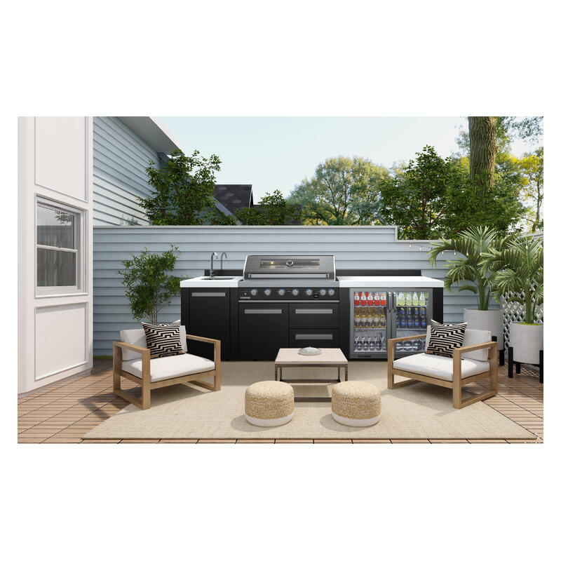 Everdure Oasis Outdoor Kitchen 6 Burner Sink with Tropical Beverage Cooler