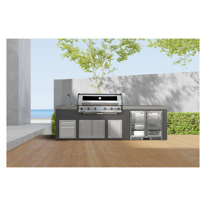 Everdure Bayview Outdoor Kitchen 6 Burn LPG Sink with Tropical Rate Beverage Cooler