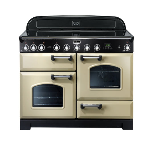 Falcon Classic Deluxe 110cm Induction Range Cooker - Cream & Chrome