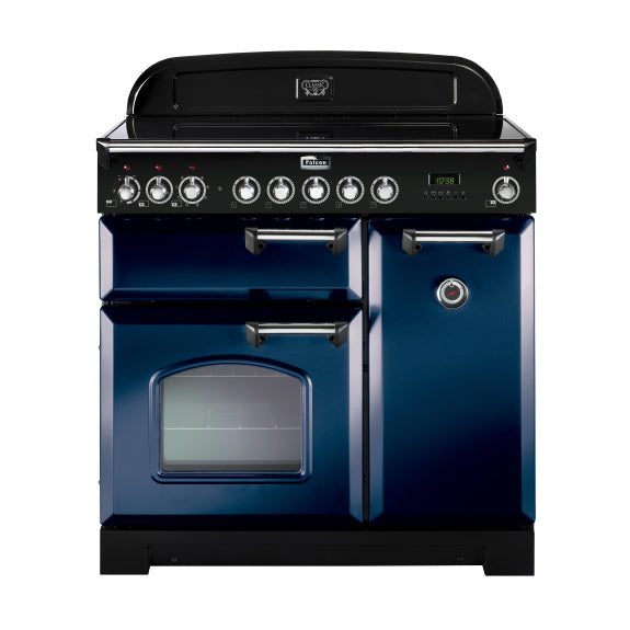 Falcon Classic Deluxe 90cm Induction Range Cooker - Royal Blue & Chrome