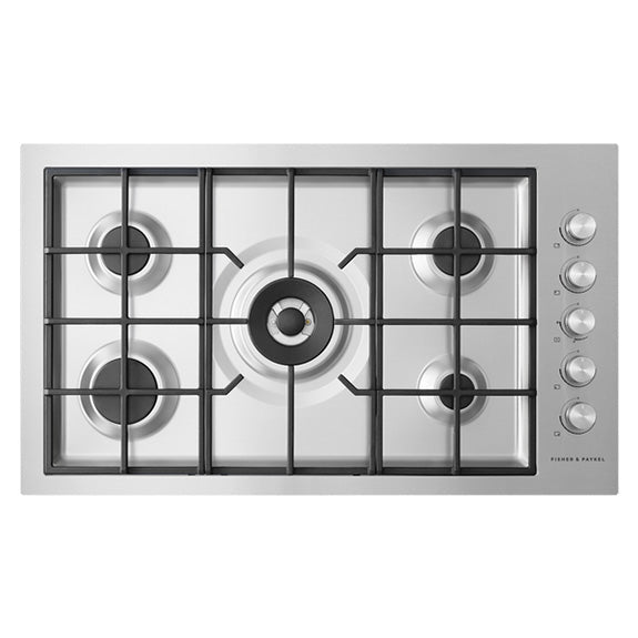 Fisher & Paykel 90cm Series 9 5 Burner Gas Cooktop, Flush Fit, LPG