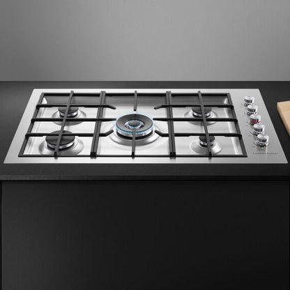 Fisher & Paykel 90cm Series 9 5 Burner Gas Cooktop, Flush Fit, LPG