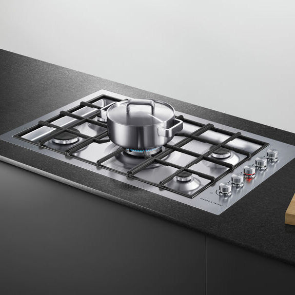 Fisher & Paykel 90cm Series 9 5 Burner Gas Cooktop, Flush Fit, LPG