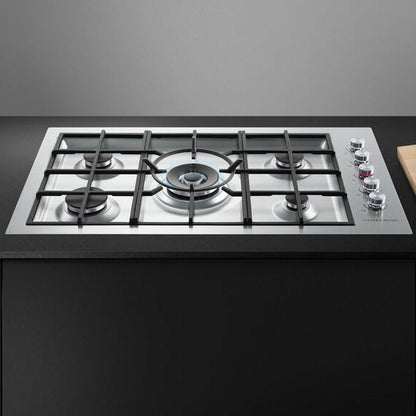 Fisher & Paykel 90cm Series 9 5 Burner Gas Cooktop, Flush Fit, LPG