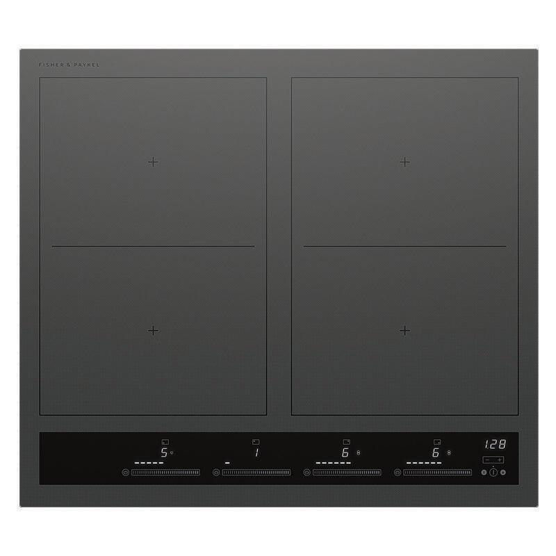 Fisher & Paykel 60cm 4 Zone Induction Cooktop: 2 Smart Zones (Series 7) - Grey