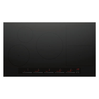 Fisher & Paykel 90cm 5 Zone Induction Cooktop: Smart Zone (Series 7) - Black