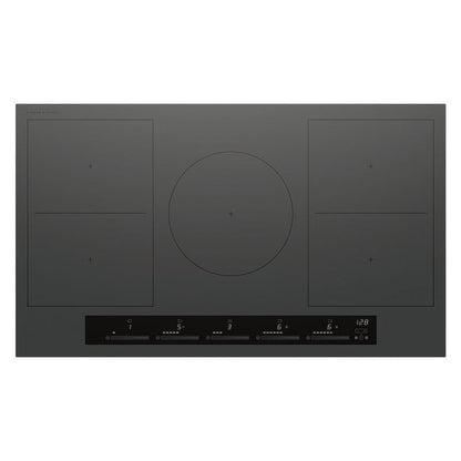 Fisher & Paykel 90cm 5 Zone Induction Cooktop: 2 Smart Zones (Series 7) - Grey