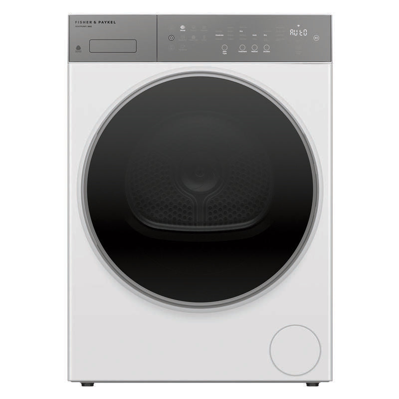 Fisher & Paykel 8kg Smart Heat Pump Condenser Dryer - Woolmark Black - White (Series 5)