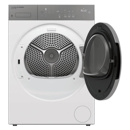 Fisher & Paykel 8kg Smart Heat Pump Condenser Dryer - Woolmark Black - White (Series 5)