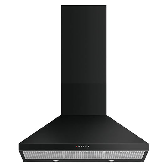 FISHERPAYKEL CANOPY WALL RANGEHOOD BLACK 90CM