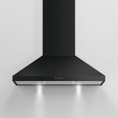 FISHERPAYKEL CANOPY WALL RANGEHOOD BLACK 90CM