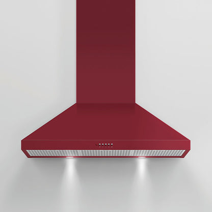 FISHERPAYKEL CANOPY WALL RANGEHOOD RED 90CM