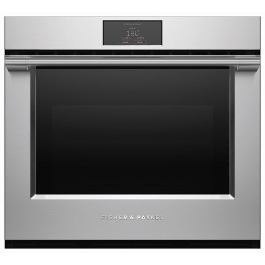 FISHERPAYKEL PRO STYLE BUILT IN SINGLE OVEN SELF CLEANING SS 76CM