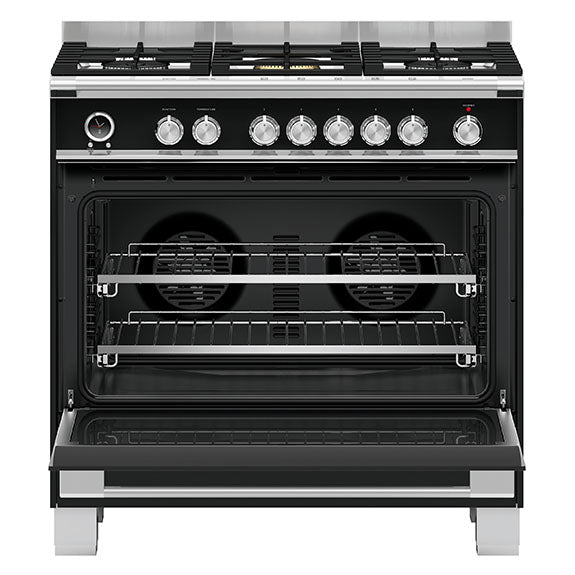 Fisher & Paykel 90cm Series 9 Classic 5 Burner Dual Fuel Pyrolytic Cooker
