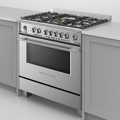 Fisher & Paykel 90cm Series 9 Classic 5 Burner Dual Fuel Pyrolytic Cooker