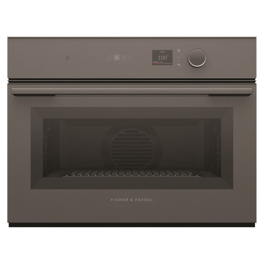 FISHERPAYKEL COMPACT COMBI-STEAM OVEN MINIMAL SERIES 7 GREY GLASS 60cm