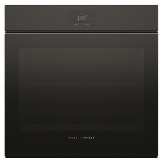 FISHERPAYKEL COMBINATION STEAM OVEN HANDLELESS BLACK GLASS 60cm