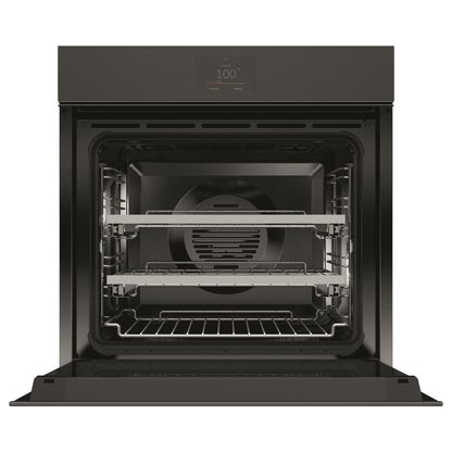 FISHERPAYKEL COMBINATION STEAM OVEN HANDLELESS BLACK GLASS 60cm