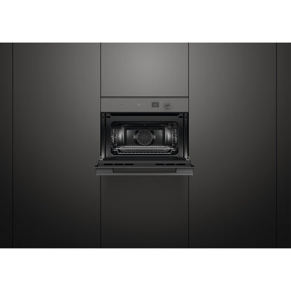FISHERPAYKEL MINIMAL COMPACT COMBI-MICROWAVE OVEN - GREY GLASS 60cm