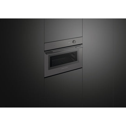 FISHERPAYKEL MINIMAL COMPACT COMBI-MICROWAVE OVEN - GREY GLASS 60cm