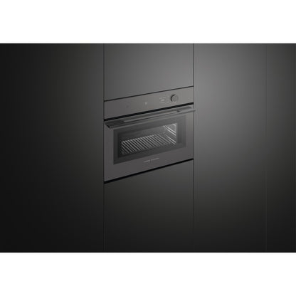 FISHERPAYKEL MINIMAL COMPACT COMBI-MICROWAVE OVEN - GREY GLASS 60cm