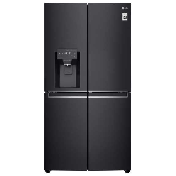 LG 637L Quad Door Fridge Freezer with Ice & Water Dispenser - Matte Black