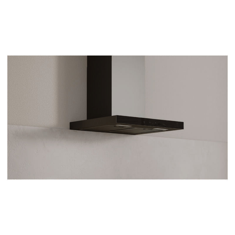 Haier 60cm Box Chimney Wall Mounted Rangehood - Black (600 Series)