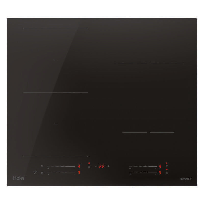 Haier 60cm 4 Zone Induction Cooktop -  Flexi Zone - Black Glass (500 Series)