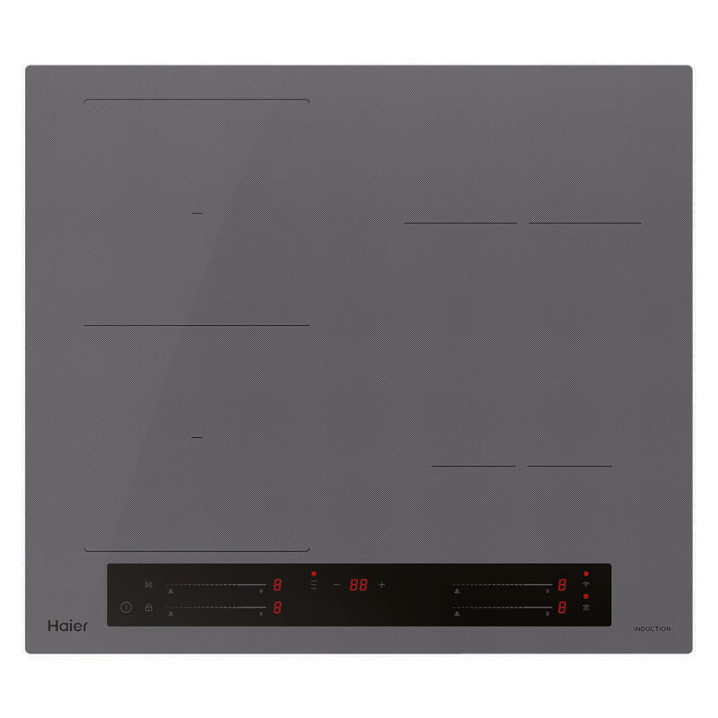Haier 60cm 4-Zone Induction Cooktop with Flexi Zone - Grey Glass (500 Series)