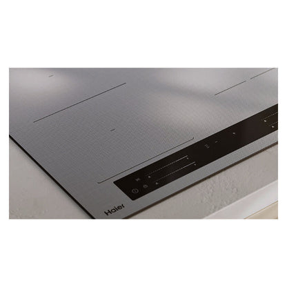 Haier 60cm 4-Zone Induction Cooktop with Flexi Zone - Grey Glass (500 Series)