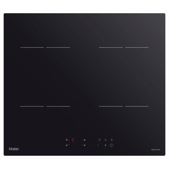Haier 60cm 4-Zone Induction Cooktop with Low Current - Black Glass (300 Series)