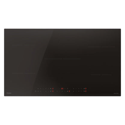 Haier 90cm 5 Zone Induction Cooktop with Low Current - Black Glass (300 Series)