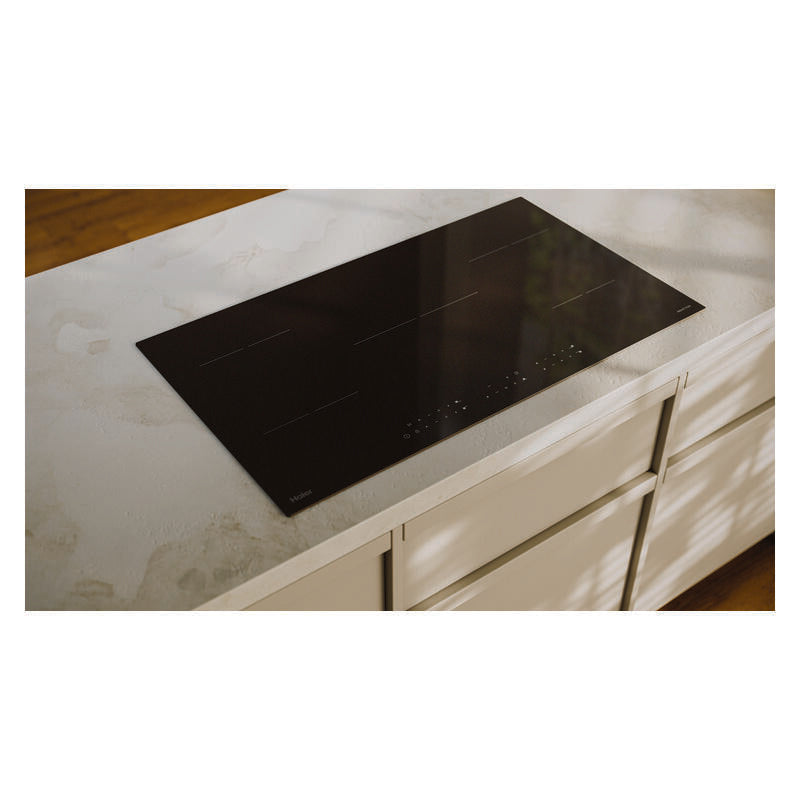 Haier 90cm 5 Zone Induction Cooktop with Low Current - Black Glass (300 Series)