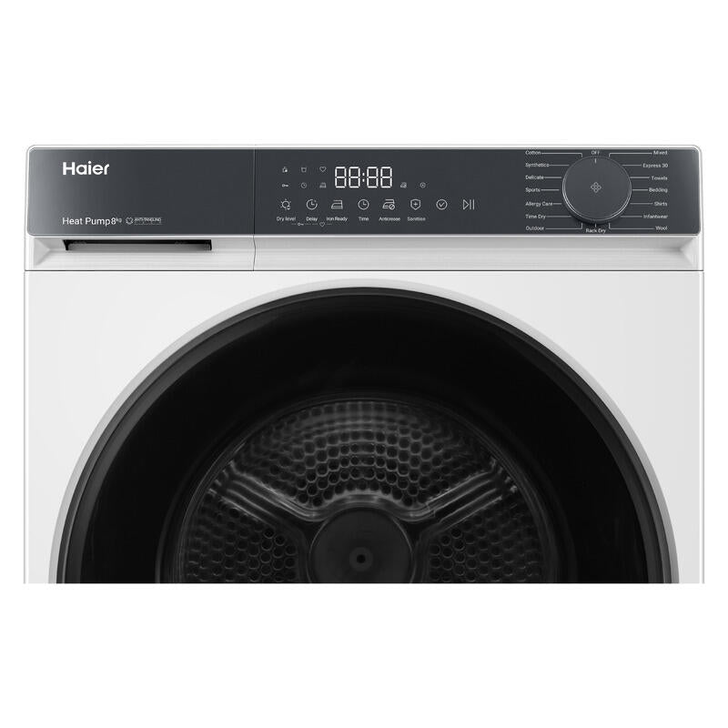 Haier 8kg Heat Pump Condenser Dryer - White (300 Series)