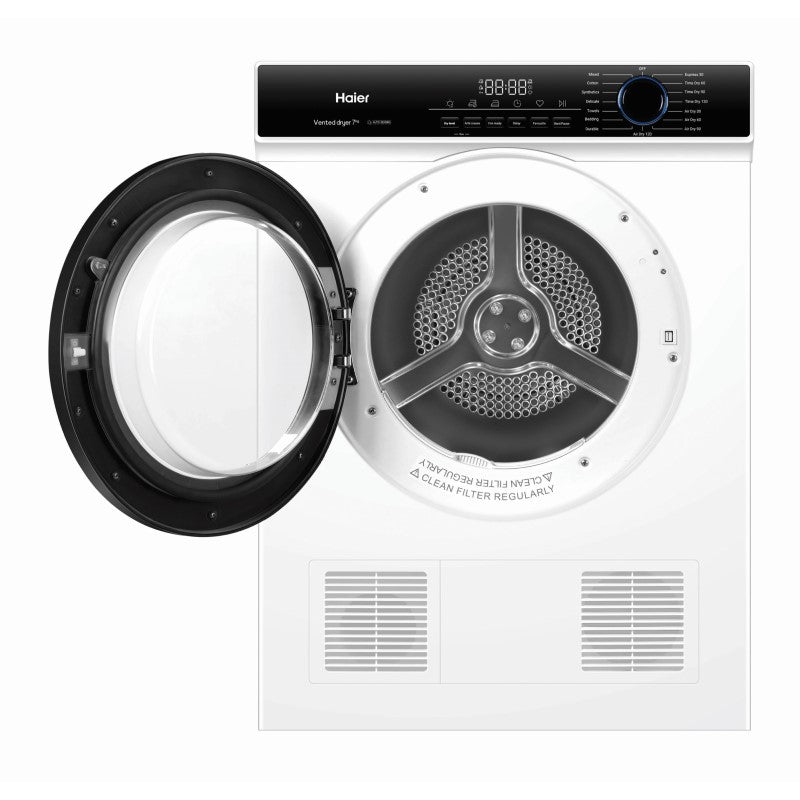 Haier 7kg Sensor Vented Dryer - White (300 Series)