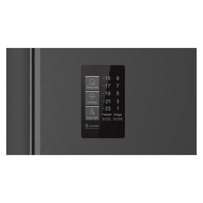 Haier 523L Side-by-Side Fridge Freezer with Water Dispenser - Black (300 Series)