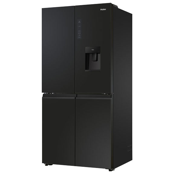 Haier 508L Quad Door Fridge Freezer with Water Dispenser - Black (600 Series)