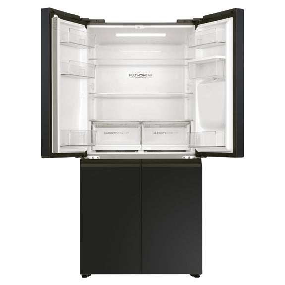 Haier 508L Quad Door Fridge Freezer with Water Dispenser - Black (600 Series)