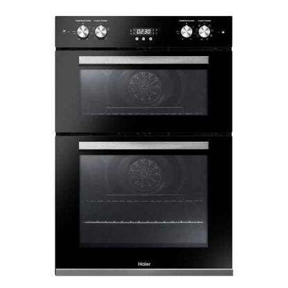 Haier 60cm Built-In Double Oven with 7 Functions - Black (500 Series)
