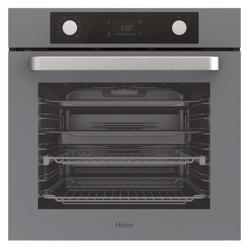 Haier 60cm Pyrolytic Built-In Oven with 12 Functions - Grey (500 Series)