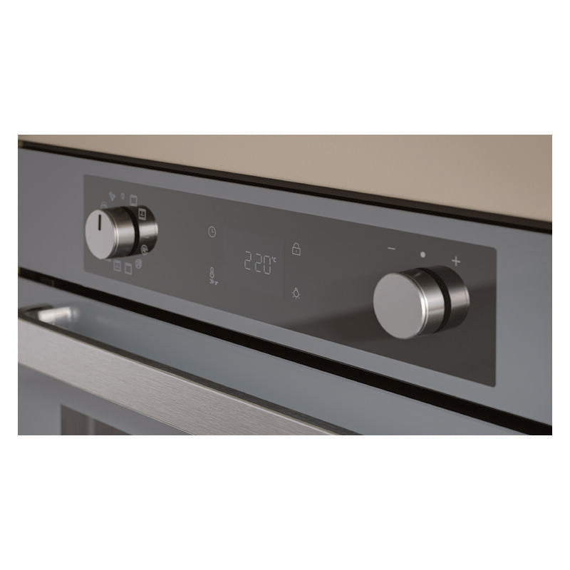 Haier 60cm Pyrolytic Built-In Oven with 12 Functions - Grey (500 Series)