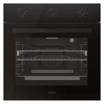 Haier 60cm 300 Series Built in Oven 10A Plug - Black