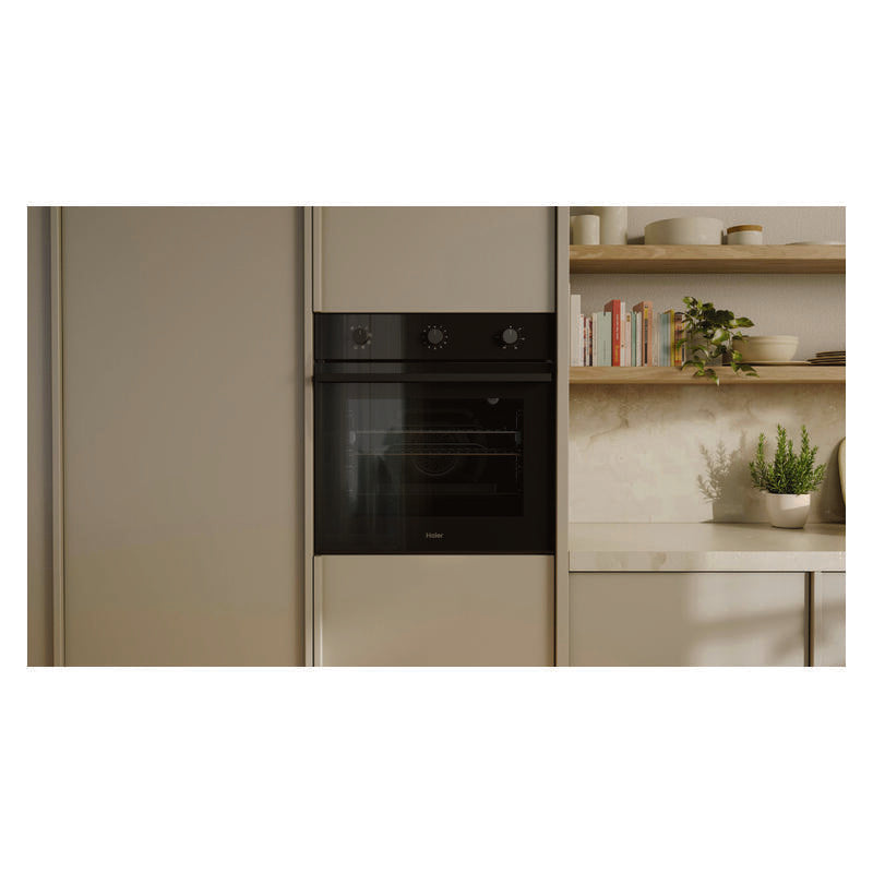 Haier 60cm Built-In Oven with 7 Functions - Black (300 Series)