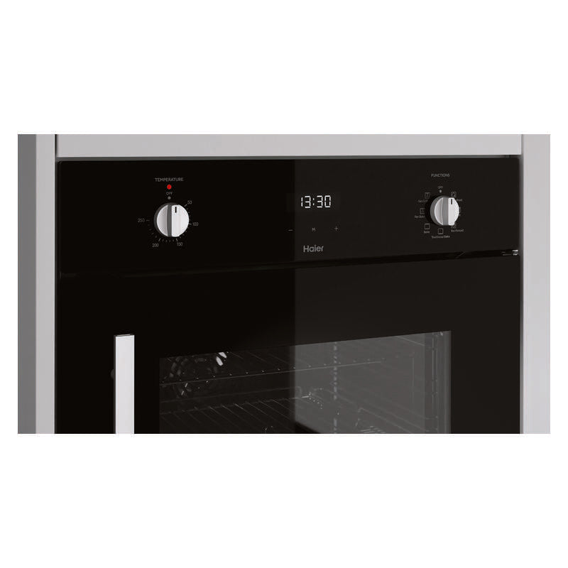 Haier 60cm Built-In Oven with 7 Functions - Black (300 Series)