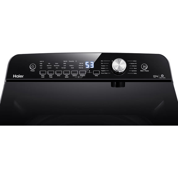 Haier 10kg Top Load Washing Machine - Dark (500 Series)