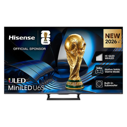 Hisense 55" U6SAU Smart 4K Mini-LED Hi-QLED AI TV (2026)