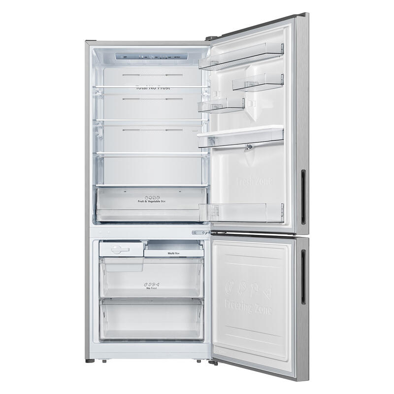 Hisense 415L Bottom Mount Fridge with Water Dispenser - Stainless Steel