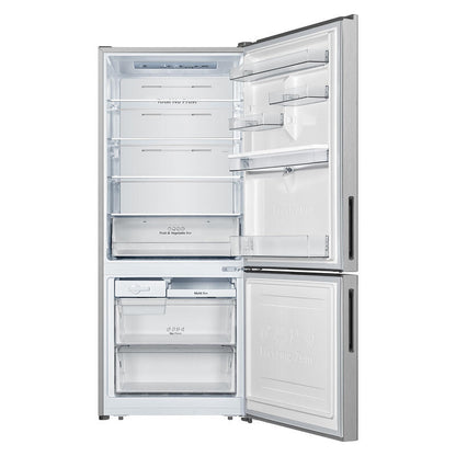 Hisense 415L Bottom Mount Fridge with Water Dispenser - Stainless Steel